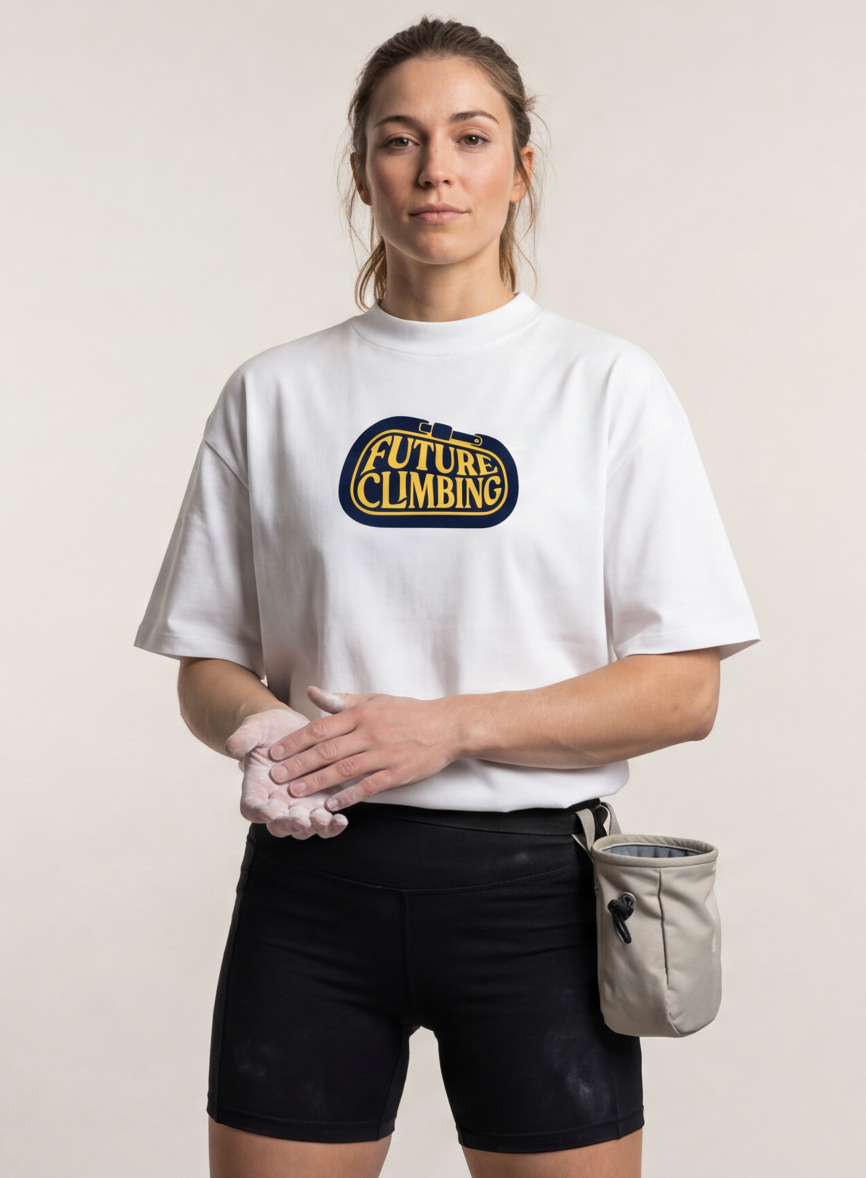 Unisex organic oversized high neck t-shirt